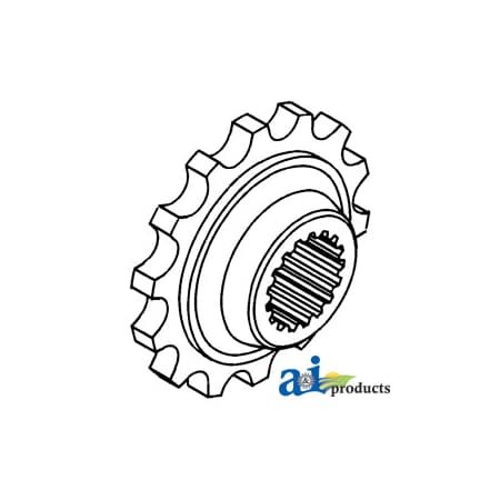A & I Products Coupler Sprocket, Rear 6" x6" x2" A-155533A